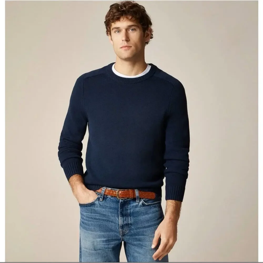 J.crew knit navy blue crewneck pullover‎ sweater